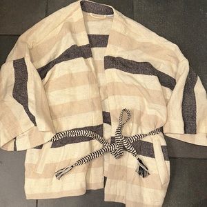 Gap Striped Neutral Cardigan Medium